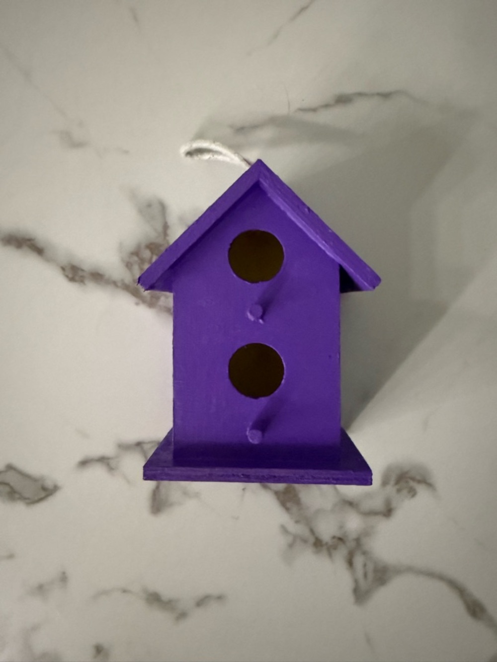 Purple Double-Hole Decorative Birdhouse